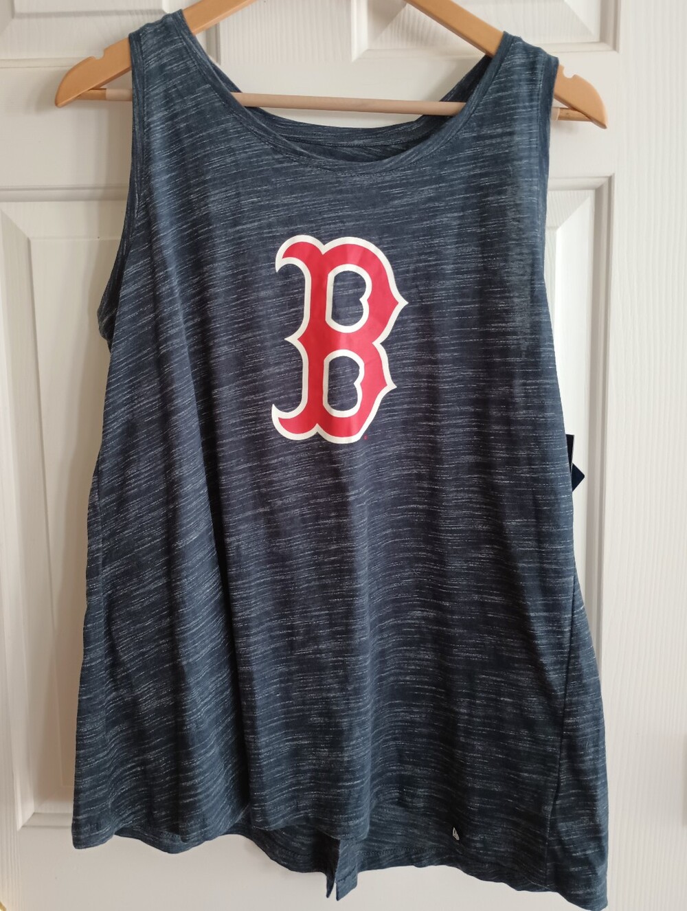 New Era Boston Red Sox space-dye Open Back navy tank top Women's Large